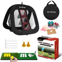 Conjunto de redes de lascas de golfe DuraRange Ultimate com tapetes e bolas