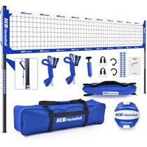 Conjunto de redes de voleibol Haokelball de 9,75 m com altura ajustável ao ar livre