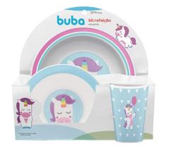 Conjunto de Refeição 3 Peças Animal Fun Unicórnio Buba