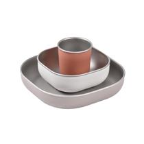Conjunto de refeições BEABA Steel Inox Microwave Oven Safe Terracotta