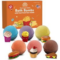 Conjunto de relaxamento Bath Bombs para crianças com brinquedos surpresa no interior