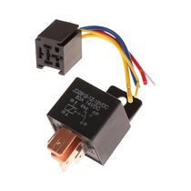 Conjunto De Relés Automotivos À Prova d'Água Para Motocicletas 80A 4 5 Pinos DC12V DC24V Com Soquete