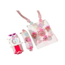 Conjunto de Relógio de Quartzo Infantil com Pulseira de Silicone - Design Moderno e Simples