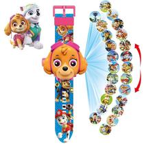 Conjunto De Relógio Digital De Projeção 3D Paw Patrol Marshall Chase Dog Puppy Patrulla Canina Anime