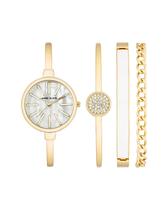 Conjunto de relógios Anne Klein AK/1470 para mulheres com pulseiras