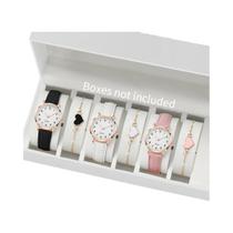 Conjunto De Relógios De Quartzo Femininos 4/6PCS Com Mostrador Árabe, Pulseira De Couro E Bracelete
