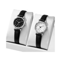 Conjunto De Relógios De Quartzo Femininos Com Mostrador Pequeno E Pulseira De Couro Para Meninas