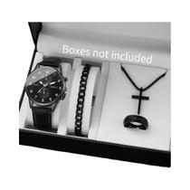 Conjunto De Relógios De Quartzo Masculinos De Moda Para Negócios Com Pulseira De Couro Casual Conjunto De Relógios De Quartzo Masculinos De Moda Para Negócios Com Pulseira De Couro Casual