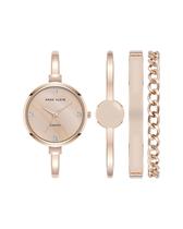 Conjunto de relógios e pulseiras Anne Klein AK/5142 para mulheres