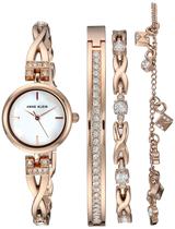 Conjunto de Relógios e Pulseiras Anne Klein Premium com Cristais