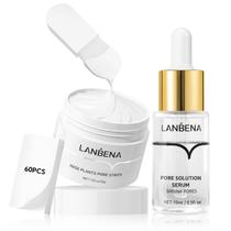 Conjunto de remoção de cravos LANBENA 3 em 1, tiras de poro+soro Conjunto de remoção de cravos LANBENA 3 em 1, tiras de poro+soro