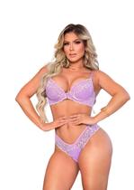 Conjunto de renda seduzente com bojo