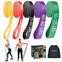 Conjunto de resistência de silicone de 5 níveis AugKnot para faixas de exercícios