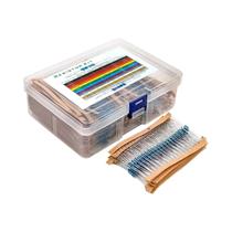 Conjunto De Resistores De Filme Metálico 1% 600pcs 10Ohm a 1M Ohm 1/4W 30 Valores Kit De Componentes