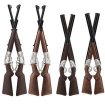 Conjunto de rifles em miniatura Hiawbon Retro Mini House Decor em escala 1:12 Conjunto de rifles em miniatura Hiawbon Retro Mini House Decor em escala 1:12