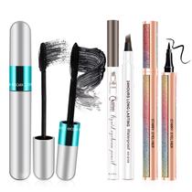 Conjunto de rímel KUNSHNBEI 4D Silk Fiber com delineador e lápis de sobrancelha