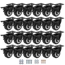 Conjunto de rodas Caster ASHGOOB de 3 polegadas com freio Heavy Duty x24