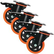 Conjunto de rodas Caster GCfoir 4 Large Heavy-Duty com freio de 3 polegadas