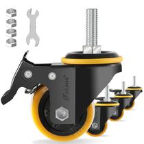 Conjunto de rodas Caster JULANG de 2 polegadas com trava 4 Heavy Duty