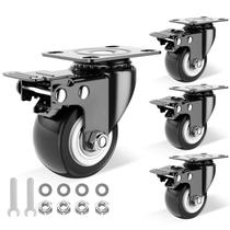 Conjunto de rodas Caster LUTUMEI de 2 polegadas com freio de poliuretano (PU) Conjunto de rodas Caster LUTUMEI de 2 polegadas com freio de poliuretano (PU)