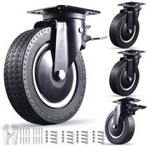Conjunto de rodas Caster Wheels Heavy Duty de 8 polegadas industrial de 3200 libras