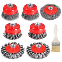 Conjunto de rodas de arame Angle Grinder YUEARN 4 1/2 7 pacotes Conjunto de rodas de arame Angle Grinder YUEARN 4 1/2 7 pacotes