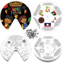 Conjunto de rodas de colorir Spiareal 30 Juneteenth Crafts para crianças Conjunto de rodas de colorir Spiareal 30 Juneteenth Crafts para crianças