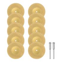 Conjunto de rodas de corte de diamante HARFINGTON 50 mm com mandril, 10 unidades Conjunto de rodas de corte de diamante HARFINGTON 50 mm com mandril, 10 unidades