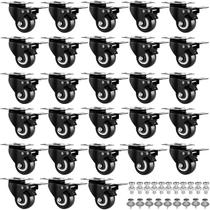 Conjunto de rodízios GCFoir Heavy-Duty Industrial de 1,5 polegadas com freio x28