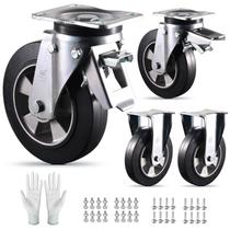 Conjunto de rodízios VM VIMA Super Heavy Duty 200 mm com fechadura de 2000 kg