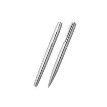 Conjunto De Roller E Esferográfica Com Corpo Aço Inoxidável