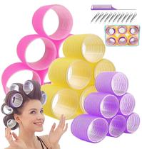 Conjunto de rolos de cabelo ROPIKIS Extra Large 7,6 cm, 31 pacotes com clipes