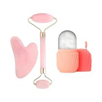 Conjunto De Rolos Faciais De Gelo Para Cuidados Com a Pele, Ferramenta GuaSha Para Lifting E Conjunto De Rolos Faciais De Gelo Para Cuidados Com a Pele, Ferramenta GuaSha Para Lifting E
