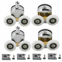 Conjunto de rolos para portas de chuveiro SagaSave Curved 23 mm com anticolisão Conjunto de rolos para portas de chuveiro SagaSave Curved 23 mm com anticolisão