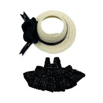 Conjunto de ropa con gorro y overoles para muñeca de 17 cm