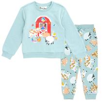 Conjunto de ropa Ms. Rachel con sudadera y pantalones animales de granja 3T Conjunto de ropa Ms. Rachel con sudadera y pantalones animales de granja 3T