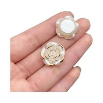 Conjunto De Rosas De Acrílico Com Acabamento Dourado 30 Peças Para DIY Colar Brincos Pulseiras Conjunto De Rosas De Acrílico Com Acabamento Dourado 30 Peças Para DIY Colar Brincos Pulseiras