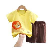 Conjunto De Roupa Casual Para Meninos Com Estampa De Desenho Animado, Camiseta De Manga Curta E Conjunto De Roupa Casual Para Meninos Com Estampa De Desenho Animado, Camiseta De Manga Curta E