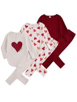 Conjunto de roupa casual VARMILO 8 anos vermelho - 3 peças