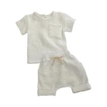 Conjunto De Roupa De Algodão Para Bebê Menina E Menino, 2 Peças, Macacão, Camiseta E Shorts, Roupas Conjunto De Roupa De Algodão Para Bebê Menina E Menino, 2 Peças, Macacão, Camiseta E Shorts, Roupas