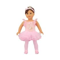 Conjunto De Roupa De Bailarina Para Boneca De 18 Polegadas, Fantasia Para Menina Recém-Nascida