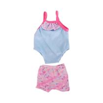 Conjunto De Roupa De Banho Para Bebê De 18 Polegadas Com Gravata Borboleta Para Brinquedos De Menina