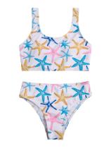 Conjunto de roupa de banho RoseSeek Girl's Striped Bowknot 7Y Summer Conjunto de roupa de banho RoseSeek Girl's Striped Bowknot 7Y Summer