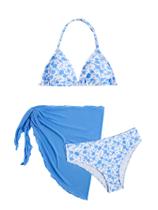 Conjunto de roupa de banho SOLY HUX, biquíni floral de verão, frente única, 14Y