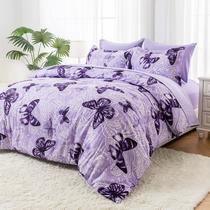 Conjunto de roupa de cama ARTALL Twin 5 peças Purple Paisley Butterfly