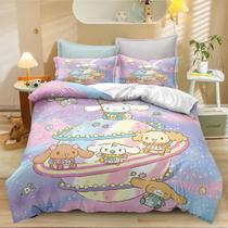 Conjunto de roupa de cama BattTx The Cin-namoroll Anime 3D Cartoon Print Conjunto de roupa de cama BattTx The Cin-namoroll Anime 3D Cartoon Print