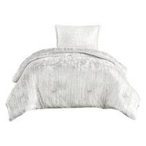 Conjunto de roupa de cama Benzara Jay Twin Comforter Velvet Polyester Conjunto de roupa de cama Benzara Jay Twin Comforter Velvet Polyester