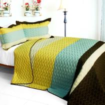 Conjunto de roupa de cama Blancho Vermicelli acolchoado Patchwork Full Queen Conjunto de roupa de cama Blancho Vermicelli acolchoado Patchwork Full Queen