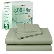 Conjunto de roupa de cama California Design Den Queen 600 fios de algodão