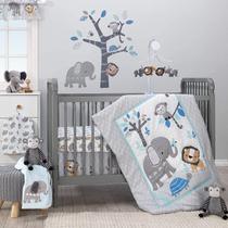 Conjunto de roupa de cama de berço Bedtime Originals Jungle Fun 3 peças Conjunto de roupa de cama de berço Bedtime Originals Jungle Fun 3 peças